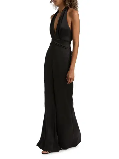 Ramy Brook Women's Desiree Satin Jumpsuit - Black - Size 14 | Thumbnail 4 Ramy Brook Women's Desiree Satin Jumpsuit - Black - Size 14 | Thumbnail 4