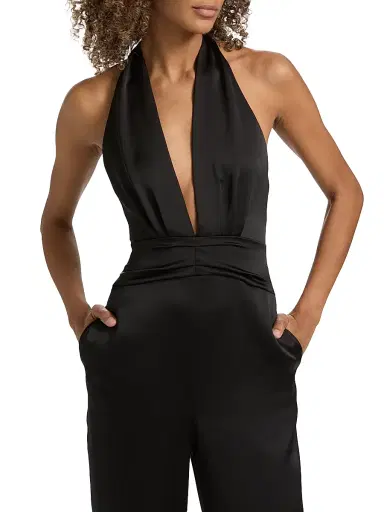 Ramy Brook Women's Desiree Satin Jumpsuit - Black - Size 14 | Thumbnail 6 Ramy Brook Women's Desiree Satin Jumpsuit - Black - Size 14 | Thumbnail 6