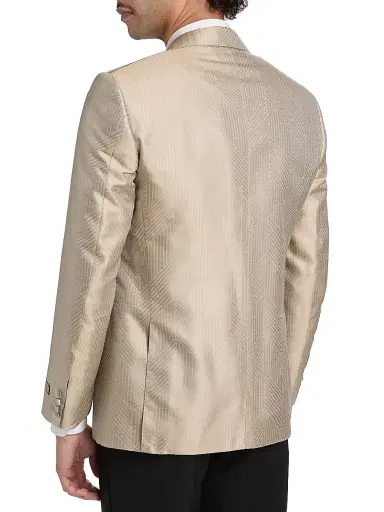 Canali Men's Macro Pattern Silk Dinner Jacket - Copper - Size 40 | Thumbnail 5 Canali Men's Macro Pattern Silk Dinner Jacket - Copper - Size 40 | Thumbnail 5