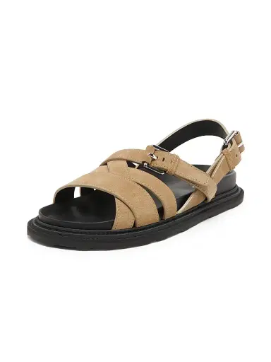 MOSCHINO Men's Suede Buckle Sandals - Beige - Size 13 | Thumbnail 2 MOSCHINO Men's Suede Buckle Sandals - Beige - Size 13 | Thumbnail 2