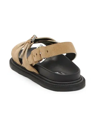 MOSCHINO Men's Suede Buckle Sandals - Beige - Size 13 | Thumbnail 3 MOSCHINO Men's Suede Buckle Sandals - Beige - Size 13 | Thumbnail 3