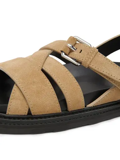MOSCHINO Men's Suede Buckle Sandals - Beige - Size 13 | Thumbnail 5 MOSCHINO Men's Suede Buckle Sandals - Beige - Size 13 | Thumbnail 5