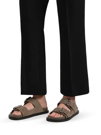 A Emery Women's Leon Perforated Suede Two-Strap Sandals | Thumbnail 2 A Emery Women's Leon Perforated Suede Two-Strap Sandals | Thumbnail 2