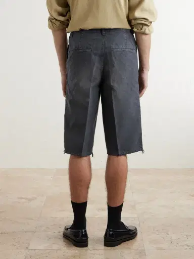 Visvim Straight-Leg Frayed Cotton-Twill Shorts - Men | Thumbnail 4 Visvim Straight-Leg Frayed Cotton-Twill Shorts - Men | Thumbnail 4