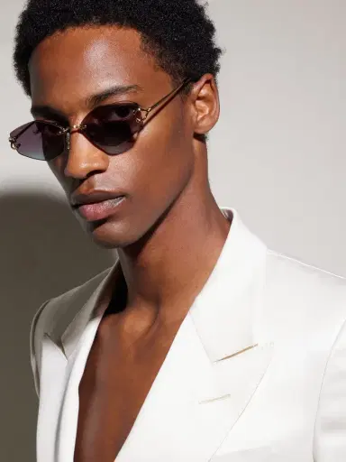 Cartier Eyewear Squared-Frame Metal Sunglasses - Men | Thumbnail 2 Cartier Eyewear Squared-Frame Metal Sunglasses - Men | Thumbnail 2
