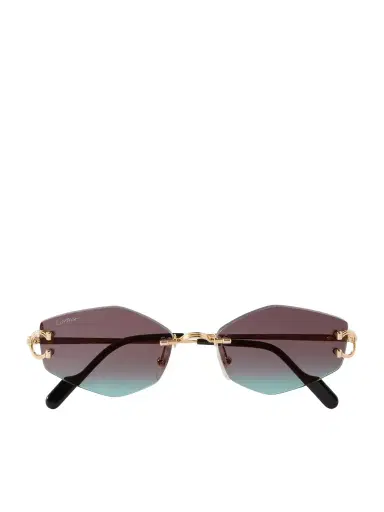 Cartier Eyewear Squared-Frame Metal Sunglasses - Men | Thumbnail 1 Cartier Eyewear Squared-Frame Metal Sunglasses - Men | Thumbnail 1
