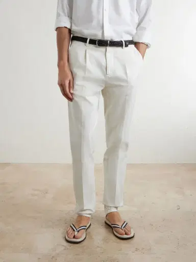 Brunello Cucinelli Striped Grosgrain Flip Flops - Men | Thumbnail 2 Brunello Cucinelli Striped Grosgrain Flip Flops - Men | Thumbnail 2