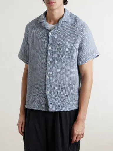 Portuguese Flannel Agora Camp-Collar Cotton-Blend Shirt - Men | Thumbnail 3 Portuguese Flannel Agora Camp-Collar Cotton-Blend Shirt - Men | Thumbnail 3