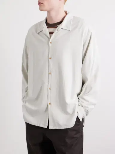 A.PRESSE Camp-Collar Silk Shirt - Men | Thumbnail 3 A.PRESSE Camp-Collar Silk Shirt - Men | Thumbnail 3