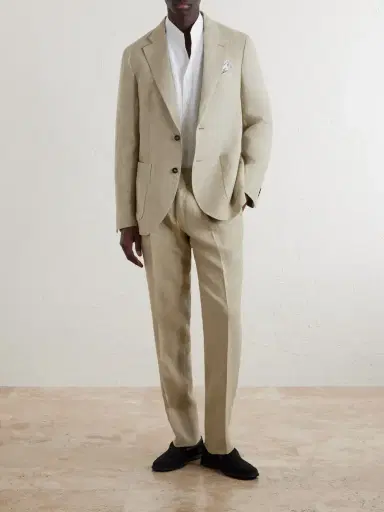 Slowear Straight-Leg Pleated Linen Trousers - Men | Thumbnail 2 Slowear Straight-Leg Pleated Linen Trousers - Men | Thumbnail 2