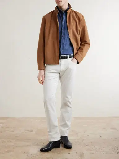 Canali Button-Down Collar Cotton and Linen-Blend Shirt - Men | Thumbnail 2 Canali Button-Down Collar Cotton and Linen-Blend Shirt - Men | Thumbnail 2