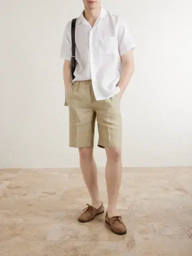 Canali Camp-Collar Linen Shirt - Men | Thumbnail 2 Canali Camp-Collar Linen Shirt - Men | Thumbnail 2