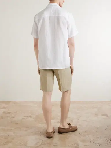 Canali Camp-Collar Linen Shirt - Men | Thumbnail 4 Canali Camp-Collar Linen Shirt - Men | Thumbnail 4