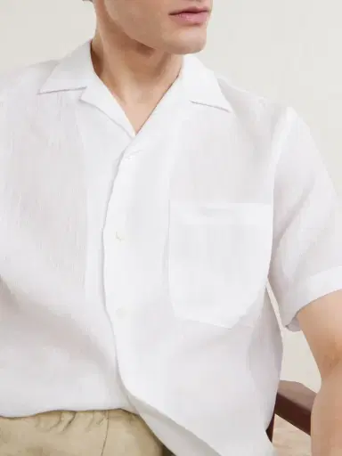 Canali Camp-Collar Linen Shirt - Men | Thumbnail 5 Canali Camp-Collar Linen Shirt - Men | Thumbnail 5