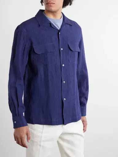 Thom Sweeney Linen Shirt - Men | Thumbnail 3 Thom Sweeney Linen Shirt - Men | Thumbnail 3