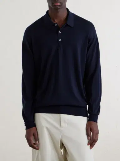 William Lockie Virgin Wool Polo Shirt - Men | Thumbnail 3 William Lockie Virgin Wool Polo Shirt - Men | Thumbnail 3