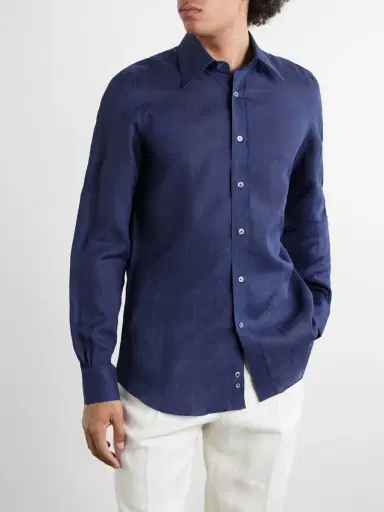 Thom Sweeney Linen Shirt - Men | Thumbnail 3 Thom Sweeney Linen Shirt - Men | Thumbnail 3
