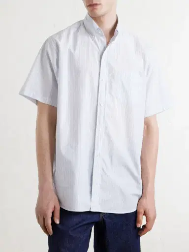Beams Plus Button-Down Collar Striped Cotton Shirt - Men | Thumbnail 3 Beams Plus Button-Down Collar Striped Cotton Shirt - Men | Thumbnail 3