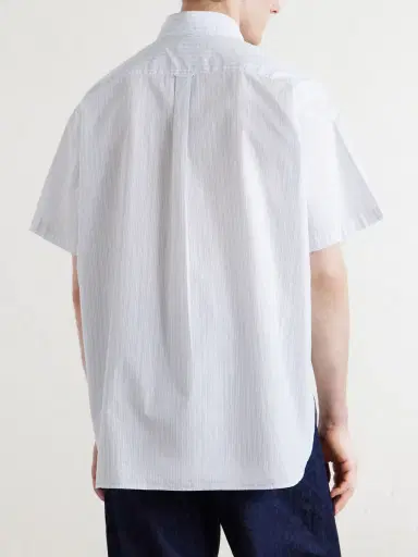 Beams Plus Button-Down Collar Striped Cotton Shirt - Men | Thumbnail 4 Beams Plus Button-Down Collar Striped Cotton Shirt - Men | Thumbnail 4