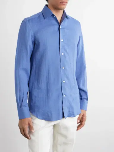 Thom Sweeney Linen Shirt - Men | Thumbnail 3 Thom Sweeney Linen Shirt - Men | Thumbnail 3