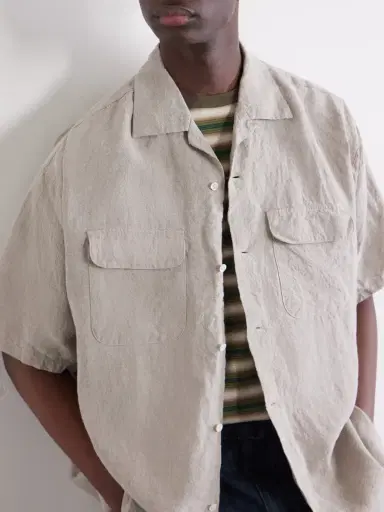 Beams Plus Convertible-Collar Linen Shirt - Men | Thumbnail 5 Beams Plus Convertible-Collar Linen Shirt - Men | Thumbnail 5