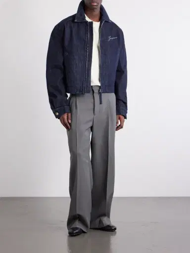Jacquemus La Veste De-Nîmes Logo-Embroidered Denim Jacket - Men | Thumbnail 2 Jacquemus La Veste De-Nîmes Logo-Embroidered Denim Jacket - Men | Thumbnail 2