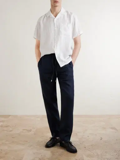 Canali Camp-Collar Linen Shirt - Men | Thumbnail 2 Canali Camp-Collar Linen Shirt - Men | Thumbnail 2