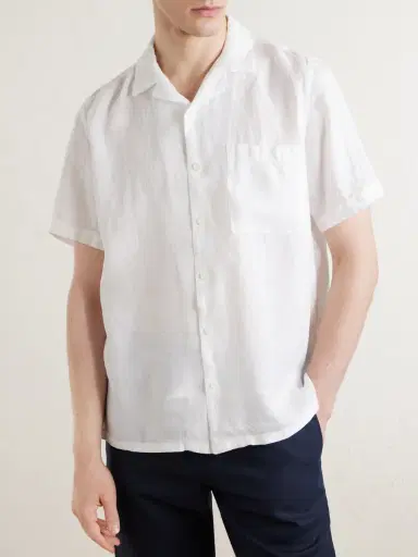 Canali Camp-Collar Linen Shirt - Men | Thumbnail 3 Canali Camp-Collar Linen Shirt - Men | Thumbnail 3