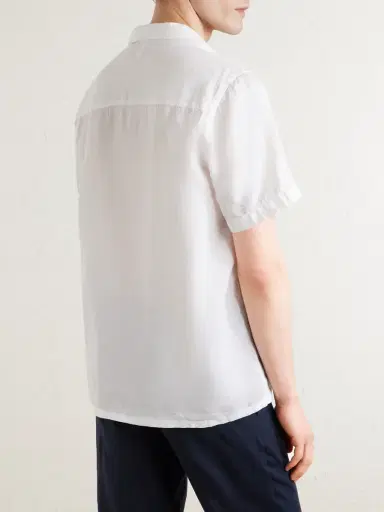 Canali Camp-Collar Linen Shirt - Men | Thumbnail 4 Canali Camp-Collar Linen Shirt - Men | Thumbnail 4
