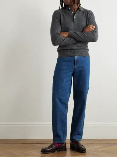 Drake's Wool Polo Shirt - Men | Thumbnail 2 Drake's Wool Polo Shirt - Men | Thumbnail 2