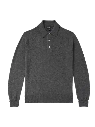 Drake's Wool Polo Shirt - Men | Thumbnail 1 Drake's Wool Polo Shirt - Men | Thumbnail 1