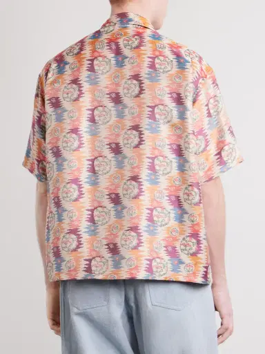Visvim Crosby Camp-Collar Silk and Cotton-Blend Jacquard Shirt - Men | Thumbnail 4 Visvim Crosby Camp-Collar Silk and Cotton-Blend Jacquard Shirt - Men | Thumbnail 4