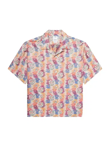 Visvim Crosby Camp-Collar Silk and Cotton-Blend Jacquard Shirt - Men | Thumbnail 1 Visvim Crosby Camp-Collar Silk and Cotton-Blend Jacquard Shirt - Men | Thumbnail 1