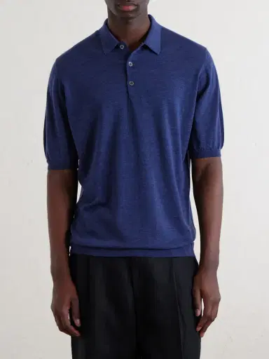 William Lockie Virgin Wool Polo Shirt - Men | Thumbnail 3 William Lockie Virgin Wool Polo Shirt - Men | Thumbnail 3