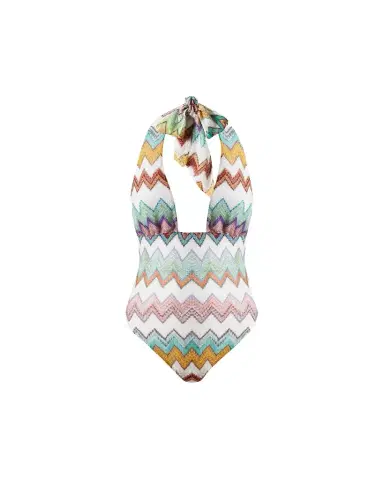 Missoni Zig Zag Crochet Halter One-Piece Swimsuit | Thumbnail 1 Missoni Zig Zag Crochet Halter One-Piece Swimsuit | Thumbnail 1