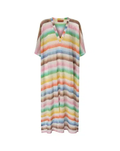 Missoni Zig Zag V-Neck Maxi Beach Dress | Thumbnail 1 Missoni Zig Zag V-Neck Maxi Beach Dress | Thumbnail 1