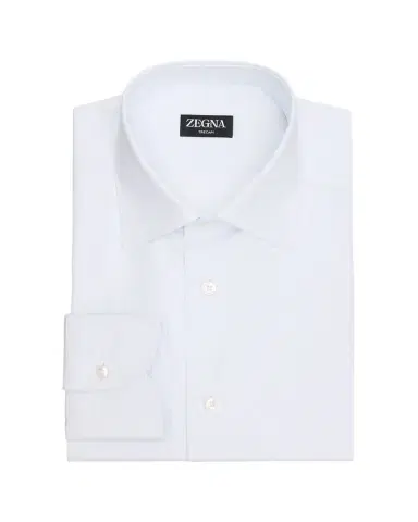 ZEGNA Men's Micro-Check Trecapi Cotton Dress Shirt | Thumbnail 1 ZEGNA Men's Micro-Check Trecapi Cotton Dress Shirt | Thumbnail 1