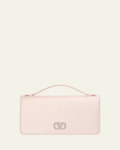 Valentino Garavani Crystal VLogo Satin Top-Handle Bag | Thumbnail 6 Valentino Garavani Crystal VLogo Satin Top-Handle Bag | Thumbnail 6