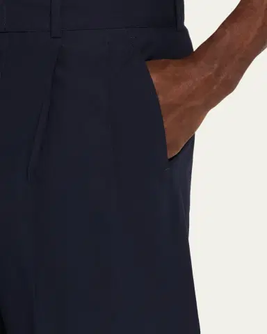 OFFICINE GÉNÉRALE Men's Evan Poplin Belted Wide-Leg Pants | Thumbnail 5 OFFICINE GÉNÉRALE Men's Evan Poplin Belted Wide-Leg Pants | Thumbnail 5