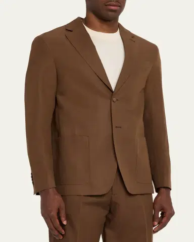 OFFICINE GÉNÉRALE Men's Michel Relaxed Single-Breasted Jacket | Thumbnail 4 OFFICINE GÉNÉRALE Men's Michel Relaxed Single-Breasted Jacket | Thumbnail 4