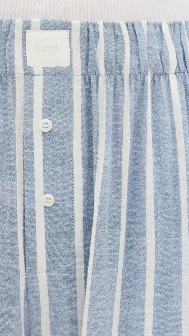 Eberjey Nautico Boxer Pants Classic Stripe late Blue | Thumbnail 6 Eberjey Nautico Boxer Pants Classic Stripe late Blue | Thumbnail 6