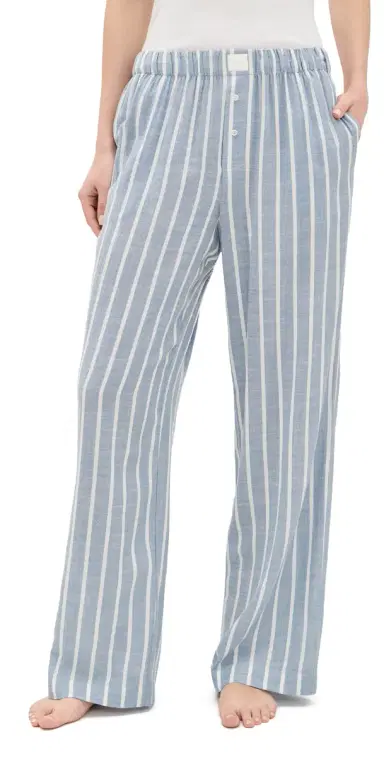 Eberjey Nautico Boxer Pants Classic Stripe late Blue | Thumbnail 1 Eberjey Nautico Boxer Pants Classic Stripe late Blue | Thumbnail 1