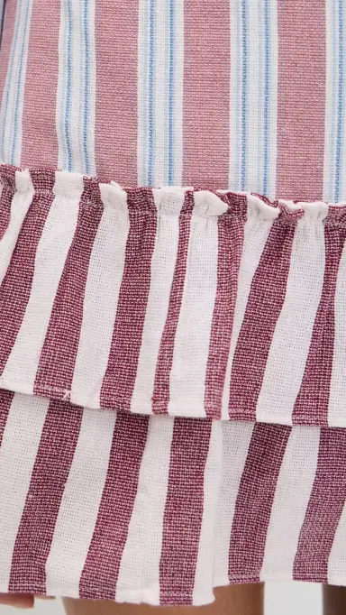 Coniglio Palm Beach Cinch Back Miniskirt Claret Combo Stripe One Size | Thumbnail 6 Coniglio Palm Beach Cinch Back Miniskirt Claret Combo Stripe One Size | Thumbnail 6