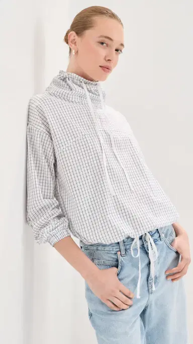 LE BOP Carson Anorak White Check S | Thumbnail 2 LE BOP Carson Anorak White Check S | Thumbnail 2