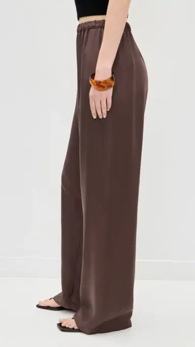 Enza Costa Fluid Twill Pants Chocolate | Thumbnail 4 Enza Costa Fluid Twill Pants Chocolate | Thumbnail 4
