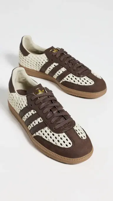 Adidas Samba OG Woven Sneakers Cream Wh/Earth Strata/Gold Met 7 | Thumbnail 5 Adidas Samba OG Woven Sneakers Cream Wh/Earth Strata/Gold Met 7 | Thumbnail 5