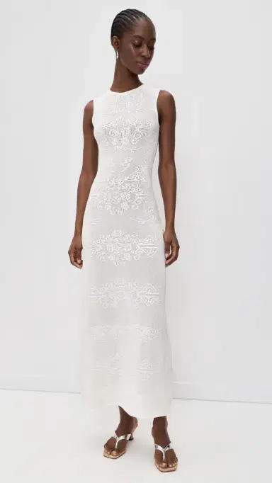 Aligne Ashley Crochet Knit Dress Ivory M | Thumbnail 2 Aligne Ashley Crochet Knit Dress Ivory M | Thumbnail 2