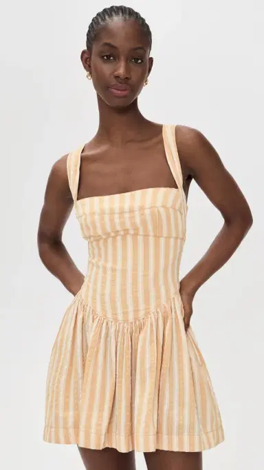 Free People Laurel Mini Dress Neutral Combo | Thumbnail 2 Free People Laurel Mini Dress Neutral Combo | Thumbnail 2