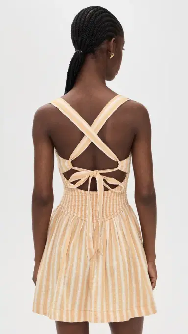Free People Laurel Mini Dress Neutral Combo | Thumbnail 3 Free People Laurel Mini Dress Neutral Combo | Thumbnail 3