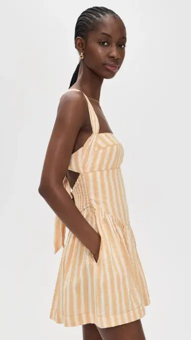 Free People Laurel Mini Dress Neutral Combo | Thumbnail 4 Free People Laurel Mini Dress Neutral Combo | Thumbnail 4